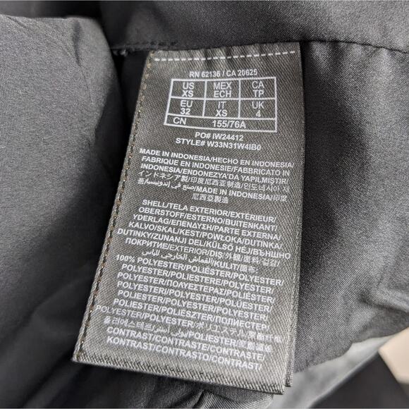 Guess Black Jacket Sheer Sleeve Satin Look Cropped Moto Extra Small XS Y2K - Picture 10 of 15